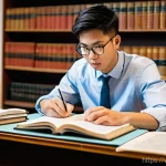 변호사 시험 합격자 인터뷰 - **Prompt 1: The Foundation of Legal Knowledge**
    "A diligent young Vietnamese male student, in hi...
