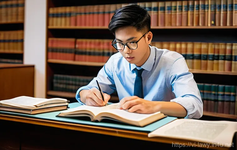 변호사 시험 합격자 인터뷰 - **Prompt 1: The Foundation of Legal Knowledge**
    "A diligent young Vietnamese male student, in hi...